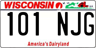 WI license plate 101NJG
