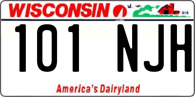 WI license plate 101NJH