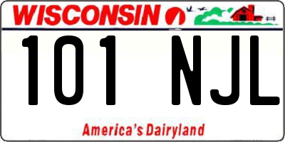 WI license plate 101NJL