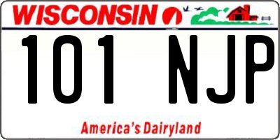 WI license plate 101NJP
