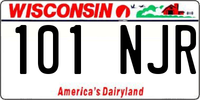 WI license plate 101NJR