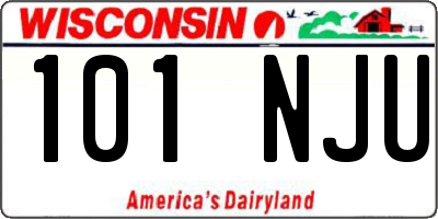 WI license plate 101NJU