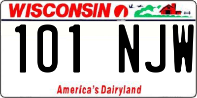 WI license plate 101NJW