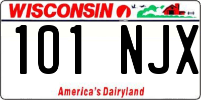 WI license plate 101NJX