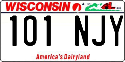 WI license plate 101NJY