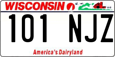 WI license plate 101NJZ