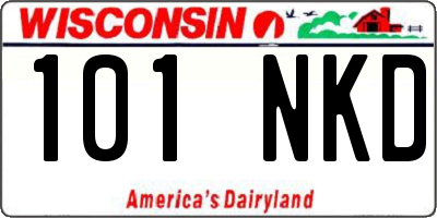 WI license plate 101NKD