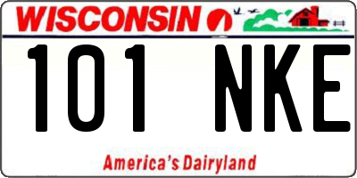 WI license plate 101NKE