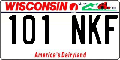 WI license plate 101NKF