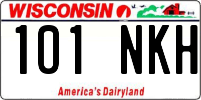 WI license plate 101NKH