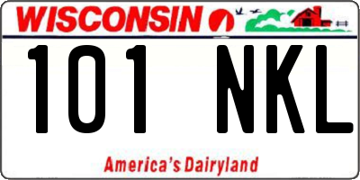 WI license plate 101NKL
