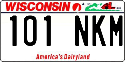 WI license plate 101NKM