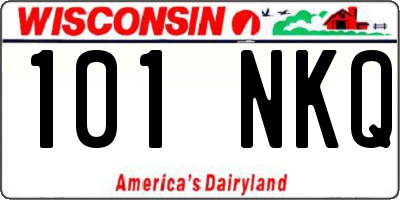 WI license plate 101NKQ