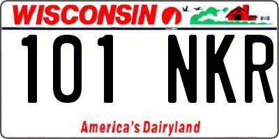 WI license plate 101NKR