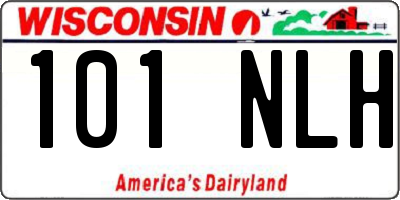 WI license plate 101NLH
