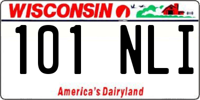 WI license plate 101NLI