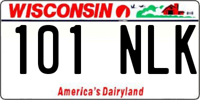 WI license plate 101NLK
