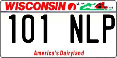 WI license plate 101NLP