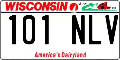 WI license plate 101NLV