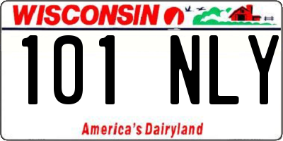 WI license plate 101NLY