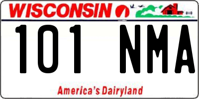WI license plate 101NMA