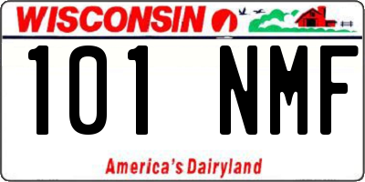 WI license plate 101NMF