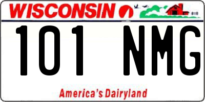 WI license plate 101NMG