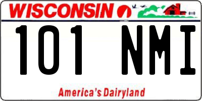 WI license plate 101NMI