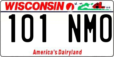 WI license plate 101NMO
