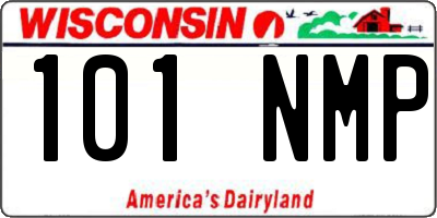WI license plate 101NMP