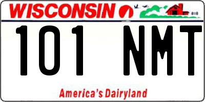 WI license plate 101NMT