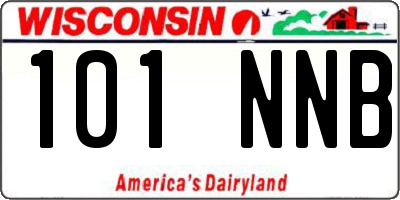 WI license plate 101NNB