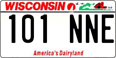 WI license plate 101NNE