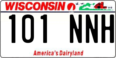 WI license plate 101NNH