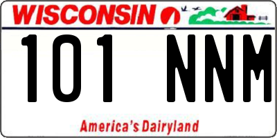WI license plate 101NNM