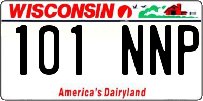 WI license plate 101NNP