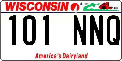 WI license plate 101NNQ