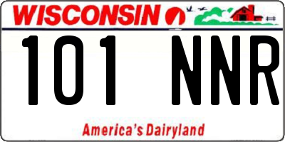 WI license plate 101NNR