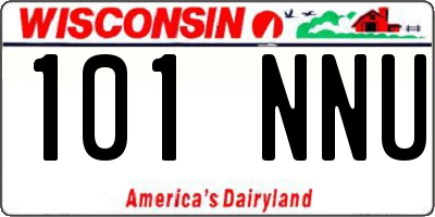 WI license plate 101NNU