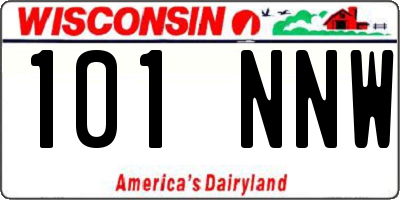 WI license plate 101NNW