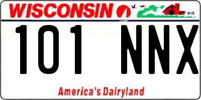 WI license plate 101NNX