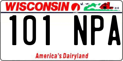 WI license plate 101NPA