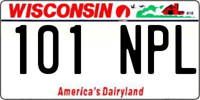 WI license plate 101NPL