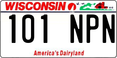WI license plate 101NPN