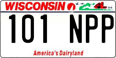 WI license plate 101NPP