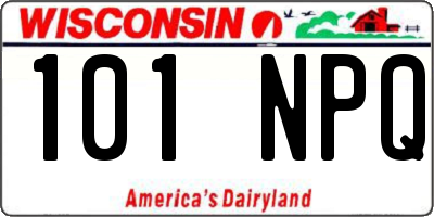 WI license plate 101NPQ