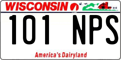 WI license plate 101NPS