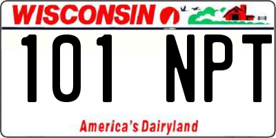 WI license plate 101NPT