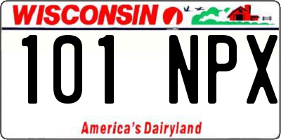 WI license plate 101NPX