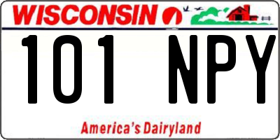 WI license plate 101NPY